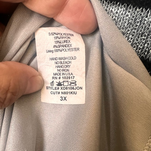 Chic silver and black sparkling striped sweater dress! - Picture 7 of 7